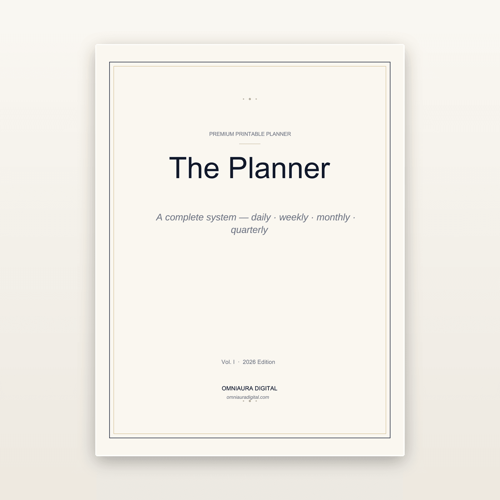 Real interior page from Daily Planner